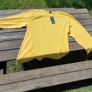 Wild Fable Long Sleeve Crew Neck Shirt Mustard Yellow